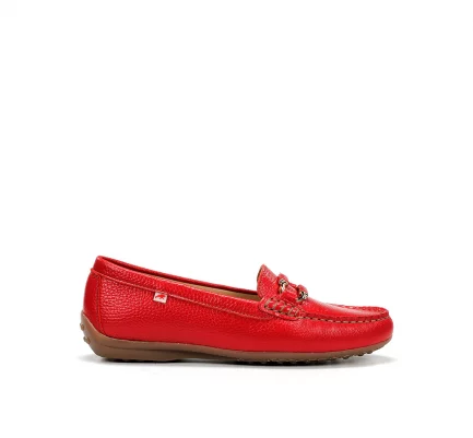 Mocasín Bruni Hebilla Rojo-FLUCHOS